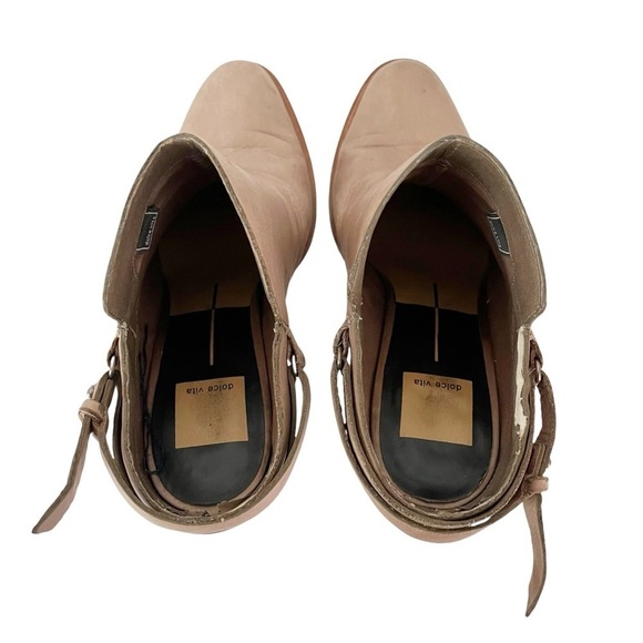 Dolce Vita Ankle Booties Women's Size 8 Leather Sling Back 3.5 in. Heel Slip On - Picture 8 of 11